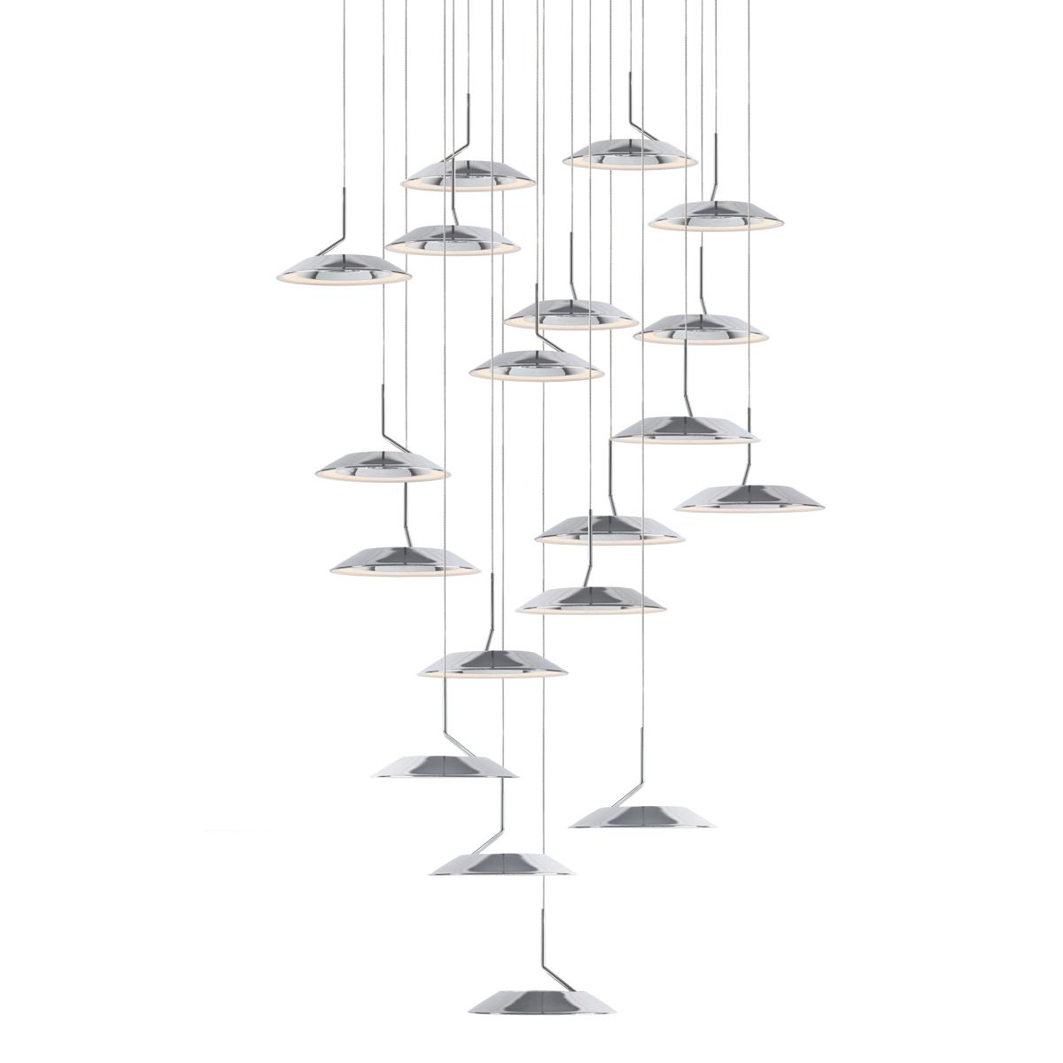 Koncept RYP-C19-SW-CRM Royyo LED 22 inch Chrome Pendant Ceiling Light